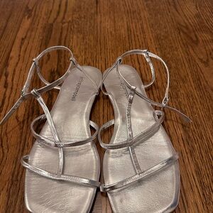 Jeffrey Campbell Silver Corinth Sandals
